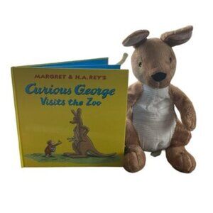 Kohls Cares 2013 Kangaroo Curious George Visits the Zoo 16" Plush Stuffed Book